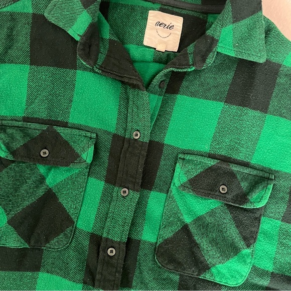 Aerie green flannel small - Picture 2 of 3